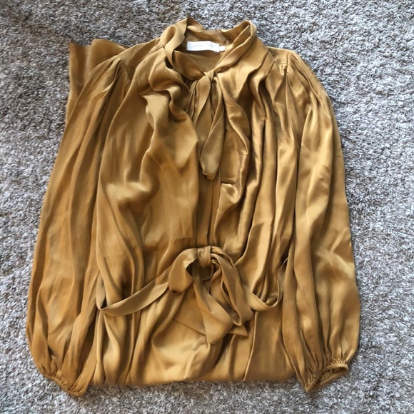 ZIMMERMANN Silk Billow Midi Dress - Gold - Picture 4 of 10